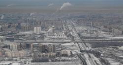 Pohled na Petrohrad z letadla