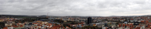 Plzeňské oslavy vzniku republiky – pohled z věže katedrály sv. Bartoloměje