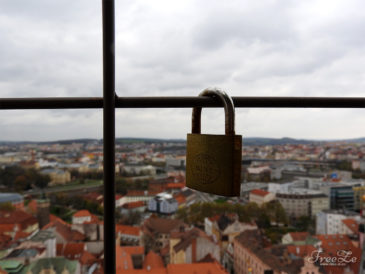 Plzeňské oslavy vzniku republiky – pohled z věže katedrály sv. Bartoloměje