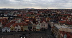 Plzeňské oslavy vzniku republiky – pohled z věže katedrály sv. Bartoloměje