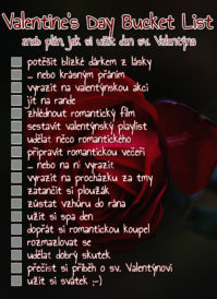 Valentine's Day Bucket List, aneb plán, jak si užít den sv. Valentýna