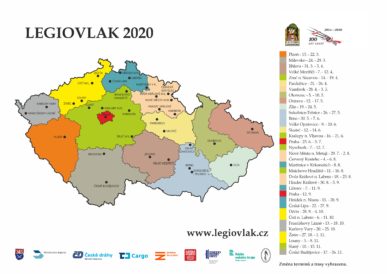 Legiovlak 2020 - mapa