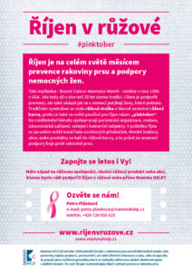 Pinktober - říjen v růžové, měsíc prevence rakoviny prsu