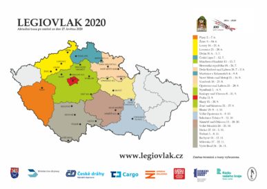Legiovlak 2020: aktualizovaná mapa