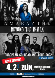 Amaranthe a Beyond the Black vystoupí ve Zlíně 4. února 2022