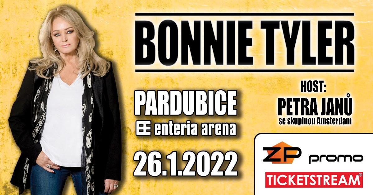 Bonnie Tyler vystoupí 26. ledna 2022 v Pardubicích