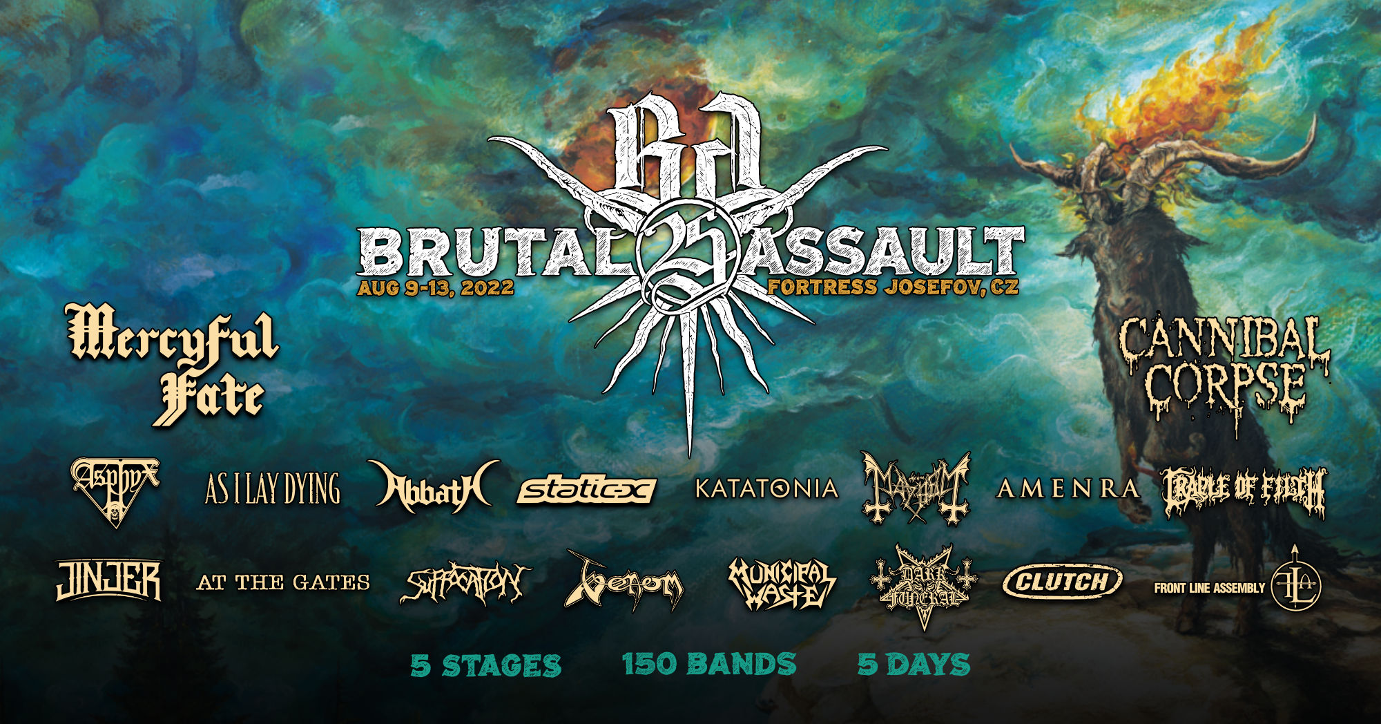 Brutal Assault proběhne 9. až 13. srpna 2022