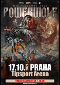 Powerwolf 17. října 2021 zahrají v pražské Tipsport Aréně